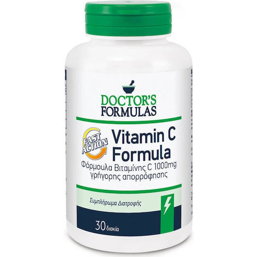 Doctor's Formulas Vitamin C Fast Action 1000mg Vitamin für Immunsystem Unterstützung, Haut & Antioxidans Aktion 1000mg 30 Tabletten