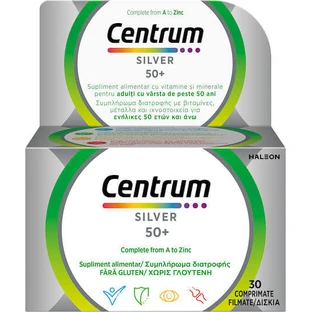 Centrum Silver 50+ Multivitaminpräparat zur Stärkung von Energie, Immunsystem und Nervensystem 30 Tabletten