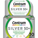 Centrum Silver 50+ Multivitaminpräparat zur Stärkung von Energie, Immunsystem und Nervensystem 30 Tabletten