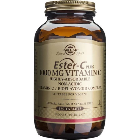Solgar Ester-C Plus Vitamin für Immunsystem Unterstützung, Haut & Antioxidans Aktion 1000mg 180 Tabletten