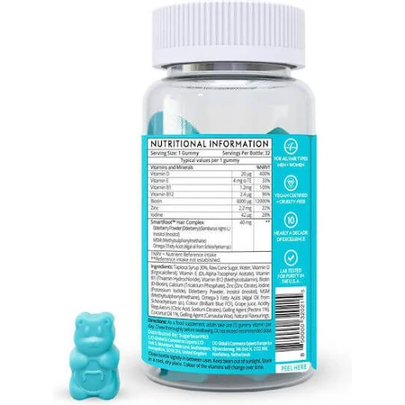 Zuckerbär Haar Vitamine Nahrungsergänzungsmittel Spezial 32 Geleebonbons