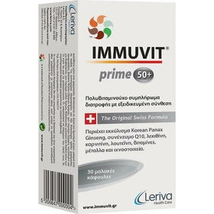 Leriva Pharma Immuvit Prime 50+ Multivitamin zur Unterstützung des Immunsystems 30 Weichkapseln