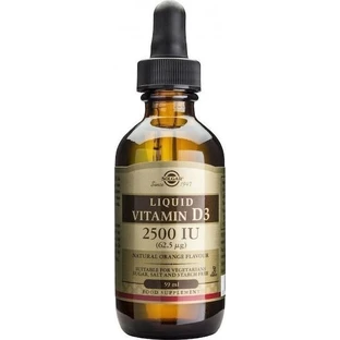 Solgar Liquid Vitamin D3 Vitamin für Immunsystem Stärkung & Ei Gesundheit 2500iu Orange 59ml