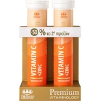 Kaiser 1889 Premium Vitaminology Premium Vitamine C & Zink voor ondersteuning van het immuunsysteem, de huid en antioxidantwerking 1000mg 2 x 20 bruistabletten