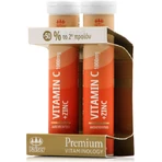 Kaiser 1889 Premium Vitaminology Premium Vitamine C & Zink voor ondersteuning van het immuunsysteem, de huid en antioxidantwerking 1000mg 2 x 20 bruistabletten