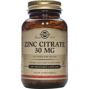 Solgar Zinc Citrate 30mg 100 Capsules