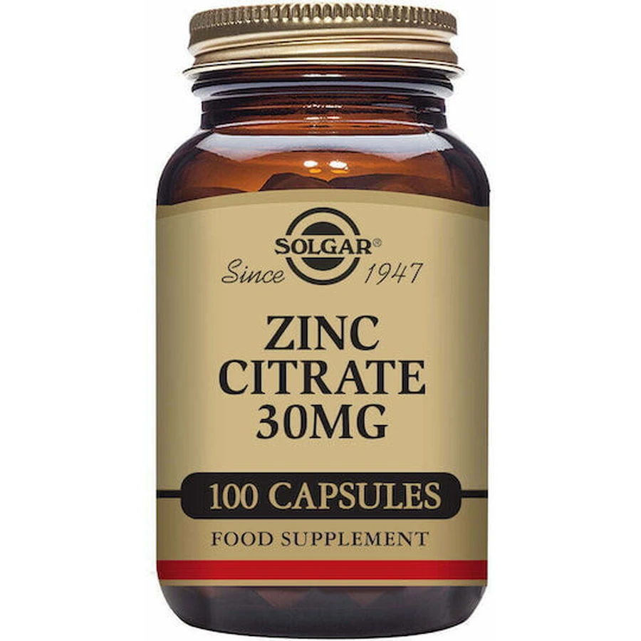 Solgar Zinc Citrate 30mg 100 Capsules