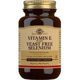 Solgar Vitamina E con selenio sin levadura Vitamina para la piel y acción antioxidante 250iu 168mg 50 cápsulas vegetales