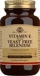 Solgar Vitamine E met Gistvrij Selenium Vitamine voor Huid & Antioxidantwerking 250iu 168mg 50 plantaardige capsules