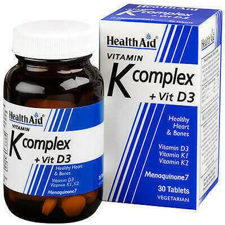Health Aid Complejo Vitamínico K + Vit D3 Multivitamínico para la Salud de las Aves 750mg 30 x 1 comprimidos
