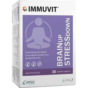 Leriva Pharma BrainUp StressDown Suplemento para la pérdida de peso 30 cápsulas blandas