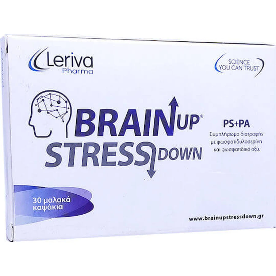 Leriva Pharma BrainUp StressDown Weight Loss Supplement 30 softgels