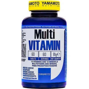 Yamamoto Nutrition Multi Vitamin Multivitamin para la energía, el apoyo inmunológico y la acción antioxidante Multi Vitamin 60 cáps.