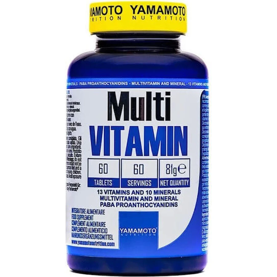 Yamamoto Nutrition Multi Vitamin Multivitamin para la energía, el apoyo inmunológico y la acción antioxidante Multi Vitamin 60 cáps.