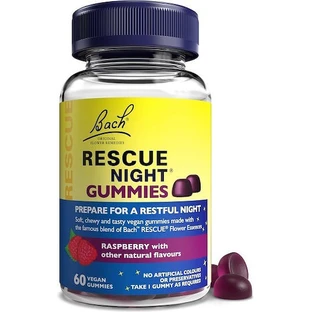 Bach Rescue Night Sleep Supplement 60 Raspberry Jelly Candies