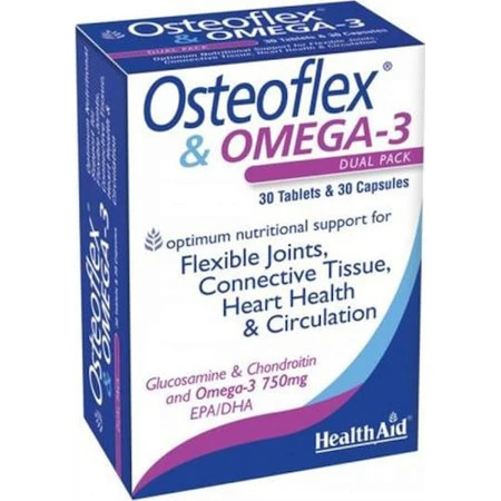 Health Aid Osteoflex & Omega 3 Suplemento para la salud ósea y articular 30 cáps. 30 cáps.