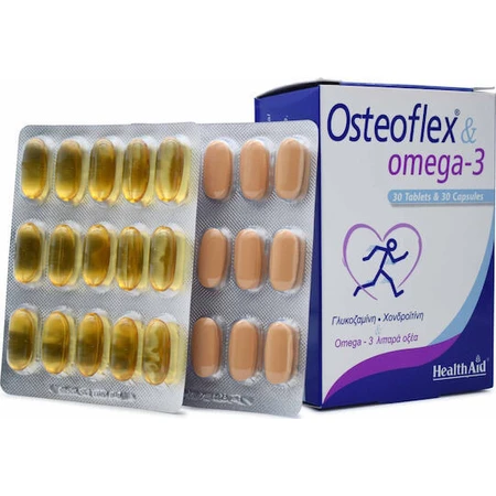 Health Aid Osteoflex & Omega 3 Suplemento para la salud ósea y articular 30 cáps. 30 cáps.