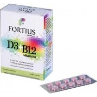 Geoplan Nutraceuticals Fortius D3 & B12 2500iu 1000mg Multivitamin für Energie, Immun- und Nervensystem Stärkung 2500iu 1000mg 30 Tabletten