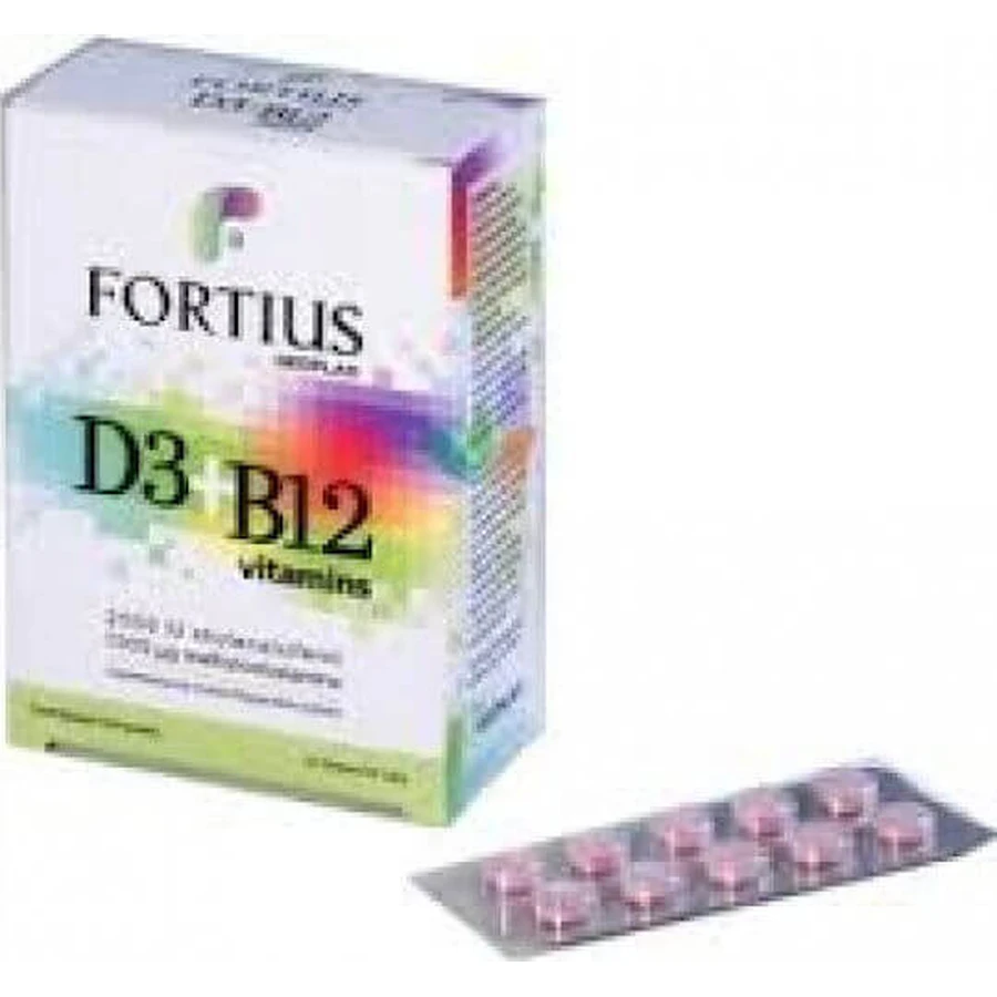 Geoplan Nutraceuticals Fortius D3 & B12 2500iu 1000mg Multivitamin für Energie, Immun- und Nervensystem Stärkung 2500iu 1000mg 30 Tabletten