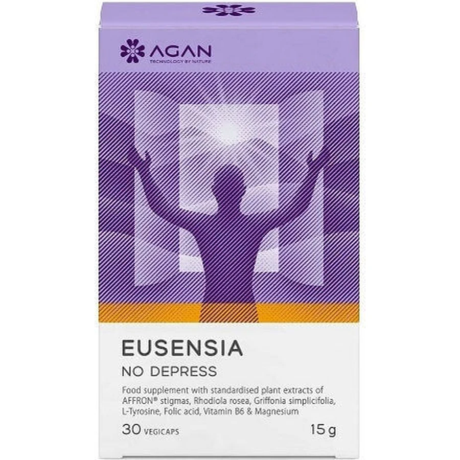Agan Eusensia No Depress Anxiety Supplement 30 pflanzliche Kapseln