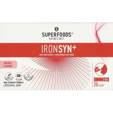 Superfoods Ironsyn+ 20 Orange Sachets