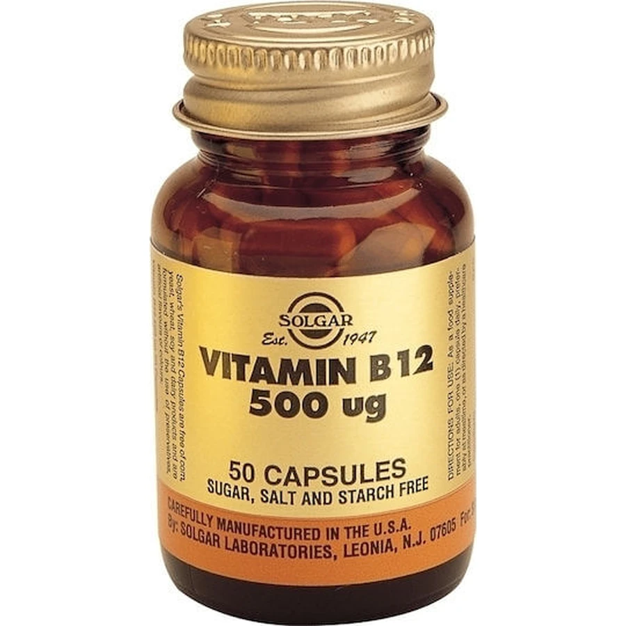 Solgar Vitamine B12 pour la santé du système nerveux 500mcg 50 gélules végétales