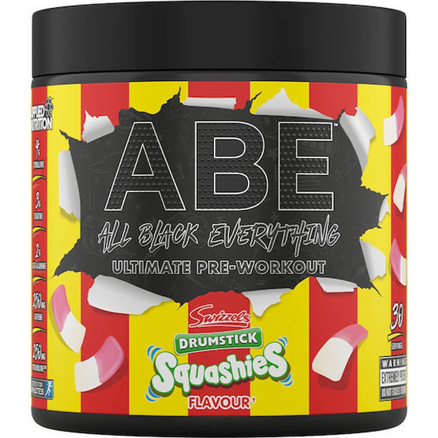 Applied Nutrition Abe All Black Everything Pre Workout Supplement 375gr Drumstick Squashies