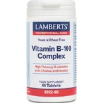 Lamberts Vitamina B-100 Complejo Vitamínico para el Fortalecimiento Energético, Inmunológico y del Sistema Nervioso 100mg Energía 60 Comprimidos