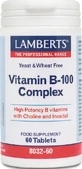 Lamberts Vitamin B-100 Complex Vitamin for Energy, Immune &amp; Nervous System Strengthening 100mg Energy 60 Tablets