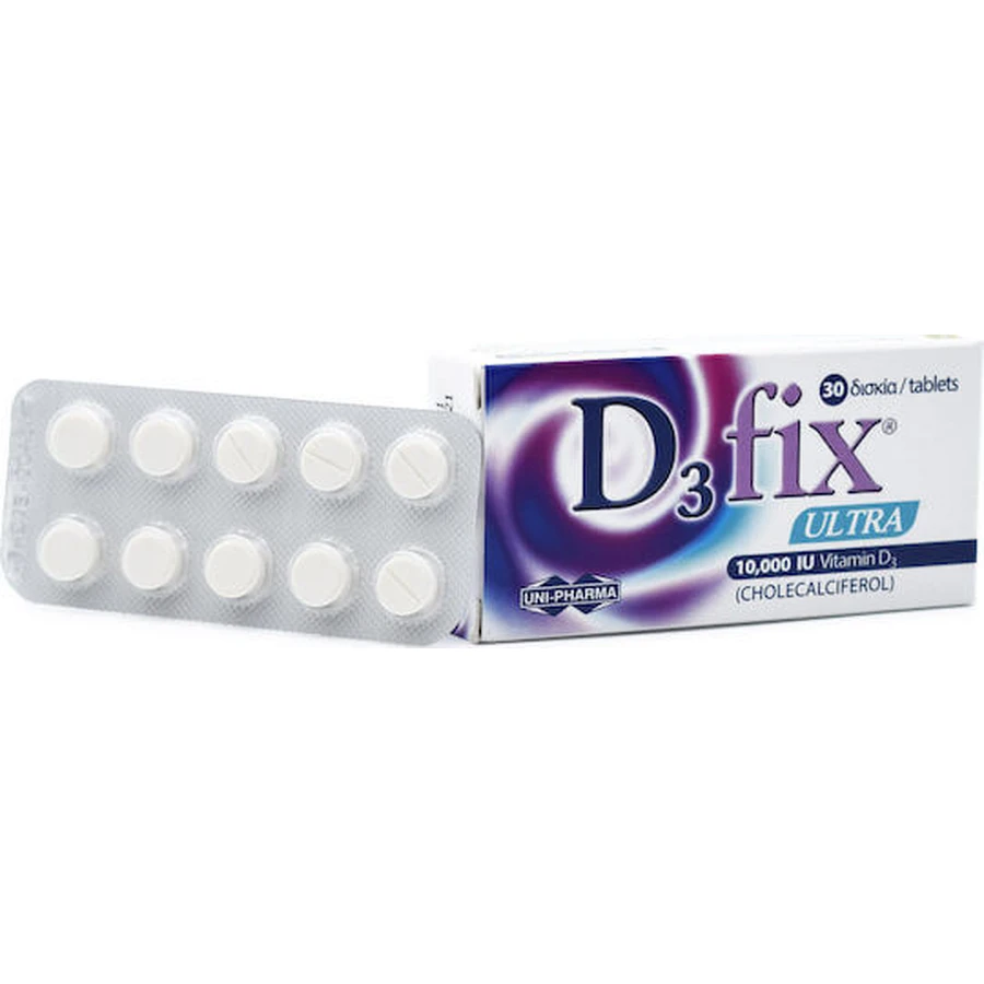 UNI-PHARMA D3 Fix Ultra Vitamin for Immune System Strengthening & Egg Health 10000iu 30 caps