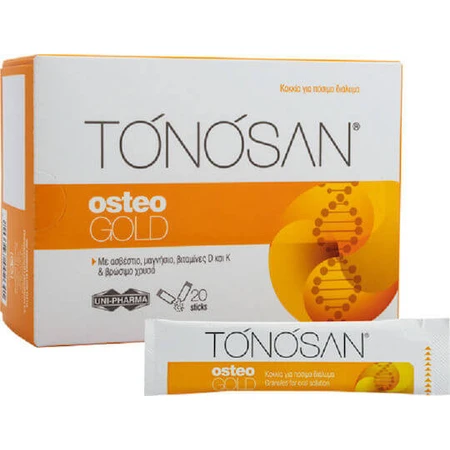 UNI-PHARMA Tonosan Osteogold Supplément diététique spécial 20 sachets Agrumes
