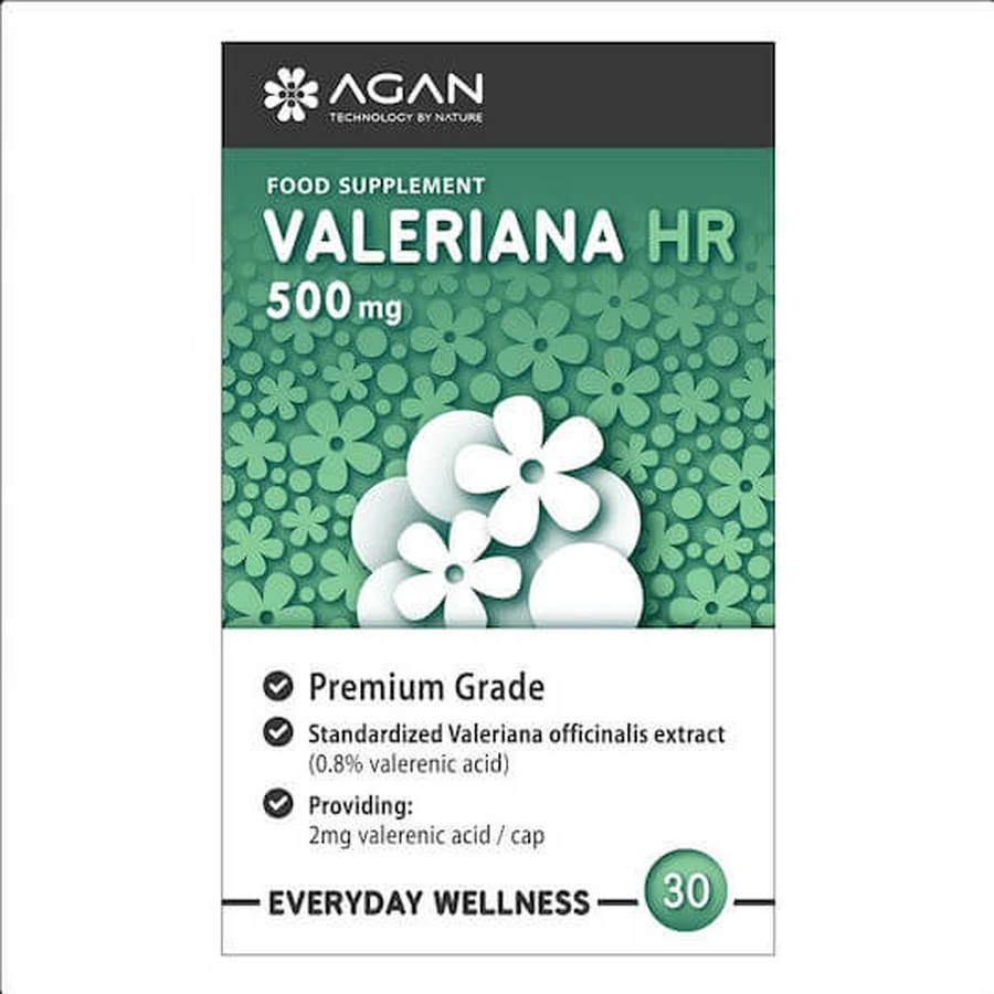 Agan Valeriana Hr 500mg 30 cáps.