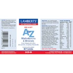 Lamberts A to Z Multivitamins Multivitamin for Energy, Immune System Strengthening & Egg Health Multivitamins and Minerals 60 Comprimés