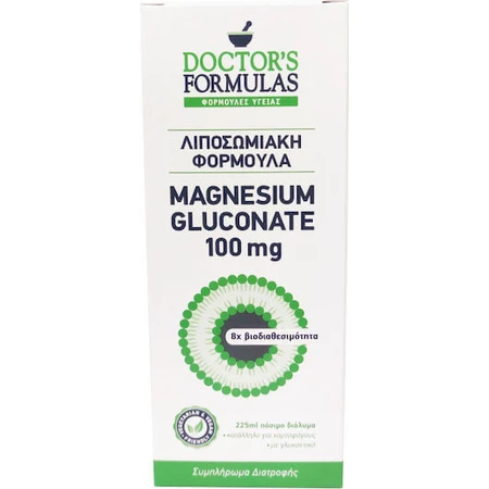 Doctor's Formulas Formule Liposomale Gluconate de Magnésium 100mg 225ml