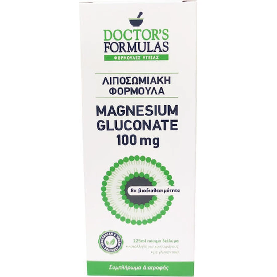 Doctor's Formulas Formule Liposomale Gluconate de Magnésium 100mg 225ml