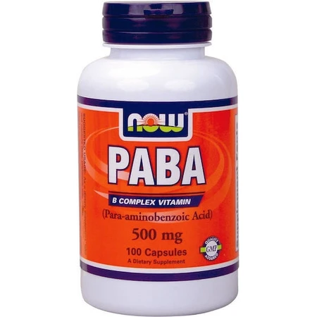 Now Foods PABA Vitamin for Energy, Immune & Nervous System Strengthening 500mg 100 cáps.