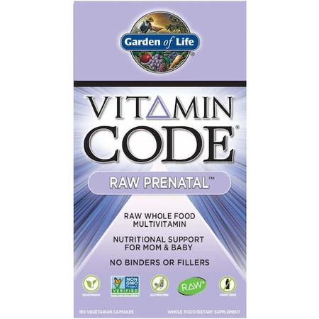 Garden Of Life Vitamin Code Raw Raw Prenatal Pregnancy Supplement 180 veget capsules
