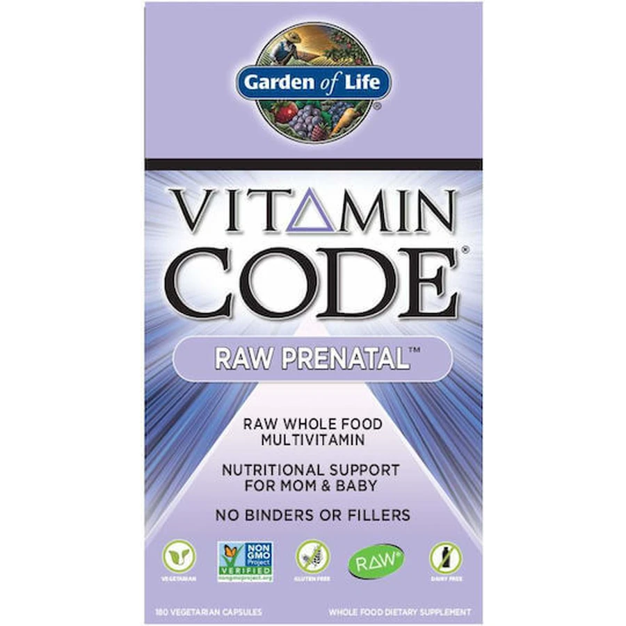 Garden Of Life Vitamin Code Raw Raw Prenatal Pregnancy Supplement 180 veget capsules