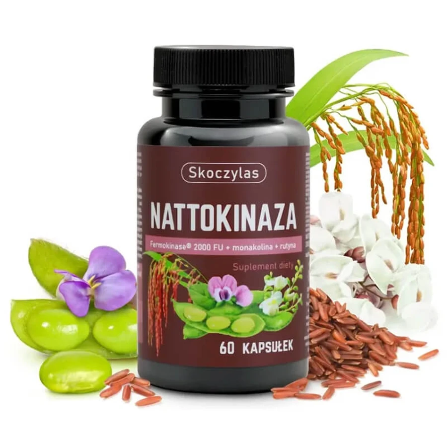 Skoczylas Nattokinase Fermokinase® 2000 FU + monacolin + rutin, 60 capsules