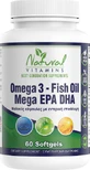 Natural Vitamins Omega 3 Fish Oil Mega EPA DHA Fish Oil 1000mg 60 softgels Unflavoured