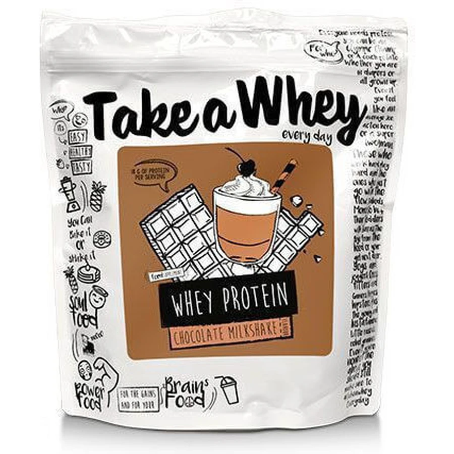 Take a Whey Mezcla de proteínas de suero de leche con sabor a batido de chocolate Take-a-Whey 900gr