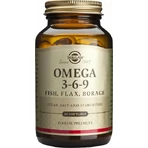Solgar Omega 3 6 9 Fisch, Flachs, Borretsch 60 Weichkapseln ohne Geschmack