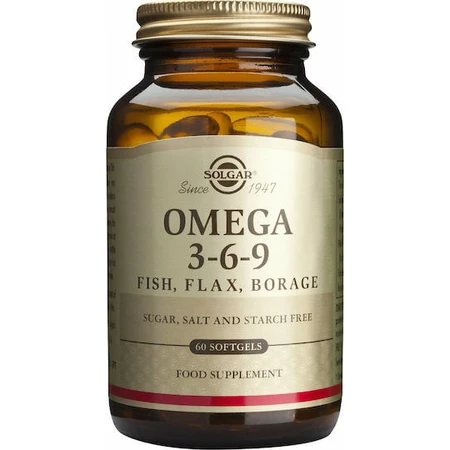 Solgar Omega 3 6 9 Fisch, Flachs, Borretsch 60 Weichkapseln ohne Geschmack