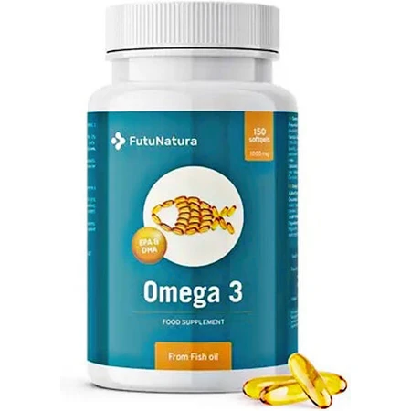 FutuNatura Omega 3 Fish Oil 1000mg 150 softgels Unflavoured