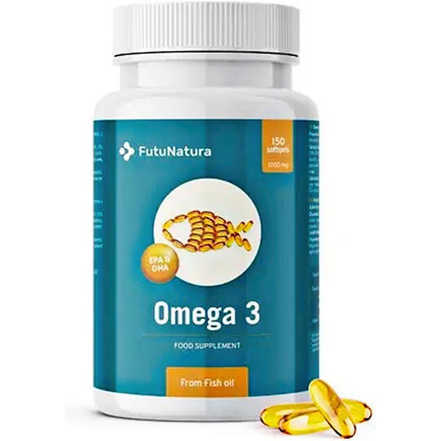FutuNatura Omega 3 Fish Oil 1000mg 150 softgels Unflavoured