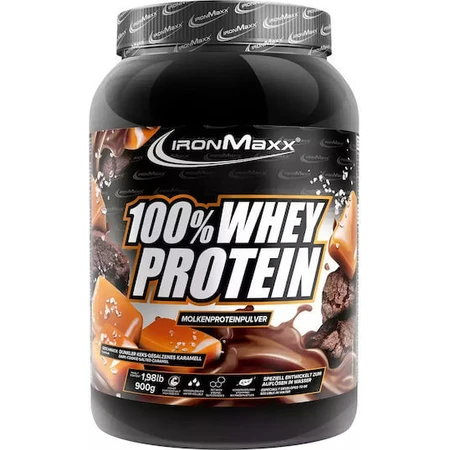 IronMaxx 100% Wei-eiwit met wei smaak Dark Cookie Salted Caramel 900gr
