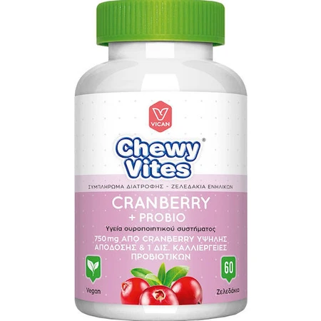 Vican Chewy Vites Cranberry & Probio Probiotica 60 geleisnoepjes