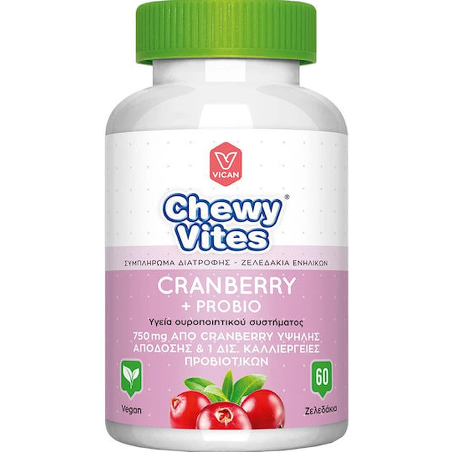 Vican Chewy Vites Cranberry & Probio Probiotica 60 geleisnoepjes