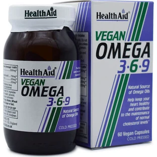 Health Aid Vegan Omega 3 6 9 Suitable for Children 60 veget capsules Unflavoured