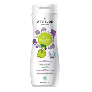 Little Leaves 2 in 1 Vanille und Birne Shampoo und Duschgel, 473 ml, Attitude